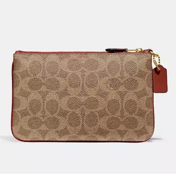 Coach Corner Zip Wristlet In Signature Canvas - Picture 14 of 16